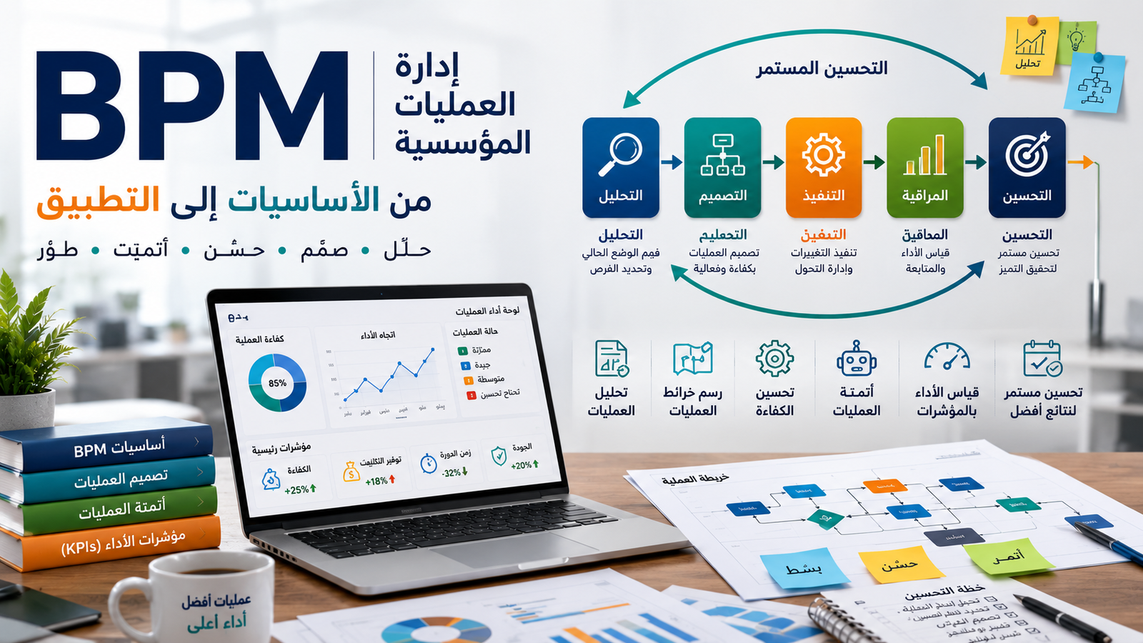 إتقان إدارة العمليات المؤسسية BPM — من الأساسيات إلى التطبيق